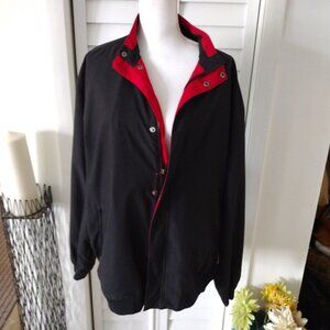 Callaway Men's Golf zip jacket black with red trim pockets Sz L‎